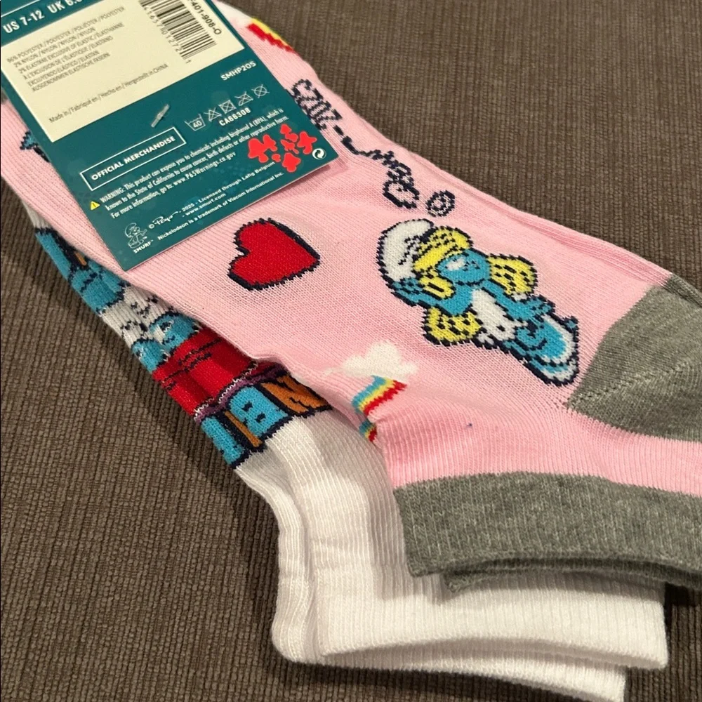 Smurfs Socks 2pack OS NWT
